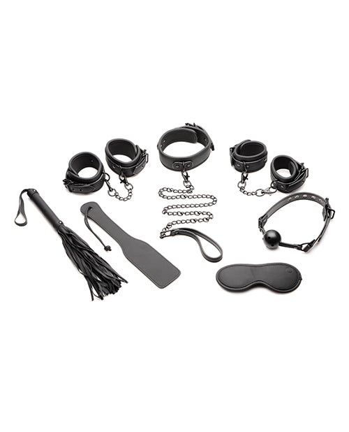 Master Series 7 Pc Deluxe Bondage Set - Black