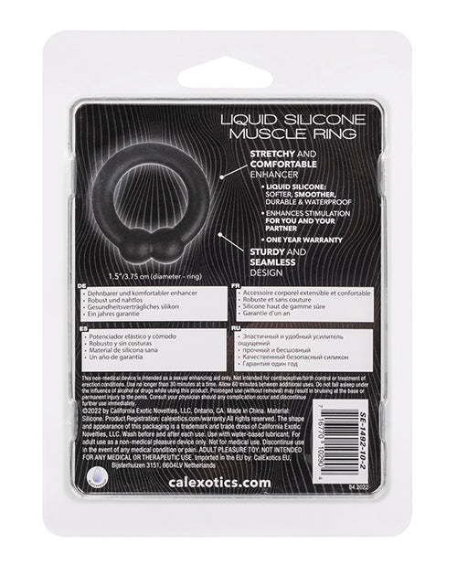 Alpha Liquid Silicone Muscle Ring - Black