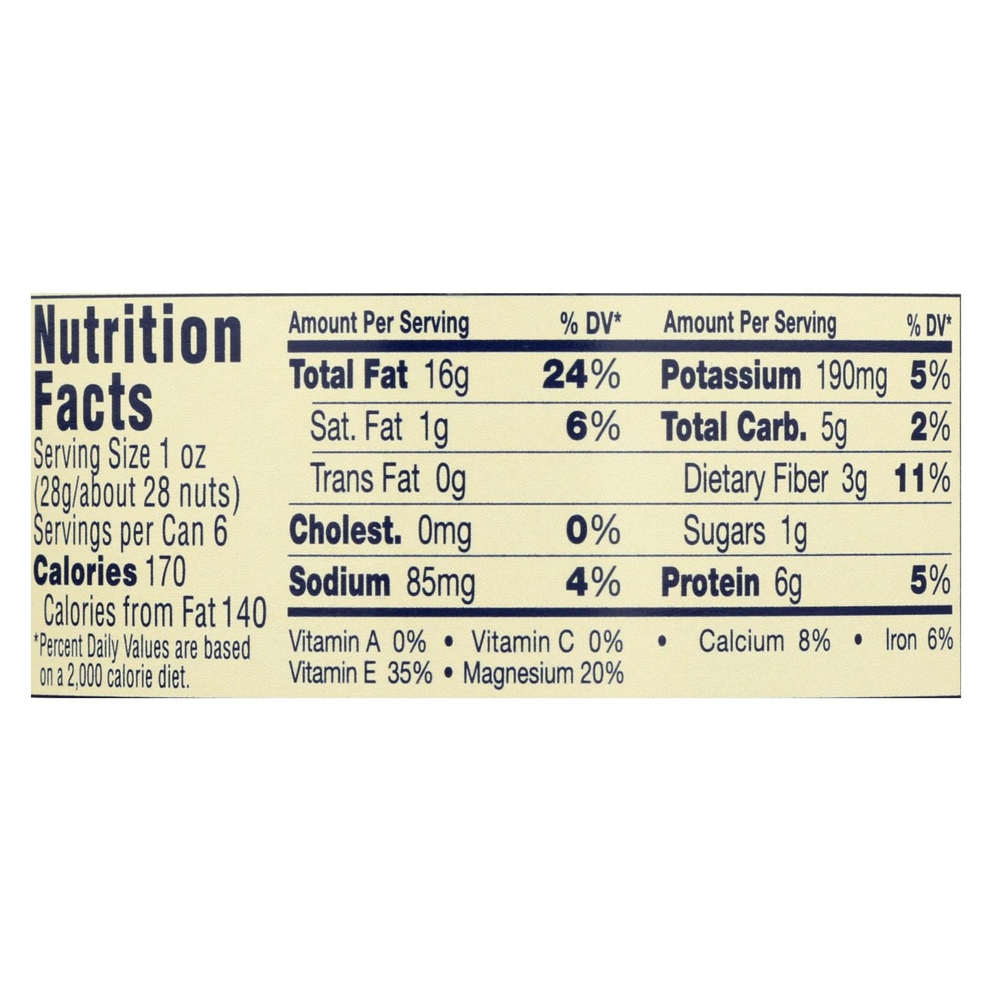 Blue Diamond Roasted Salted Almonds - Case Of 12 - 6 Oz