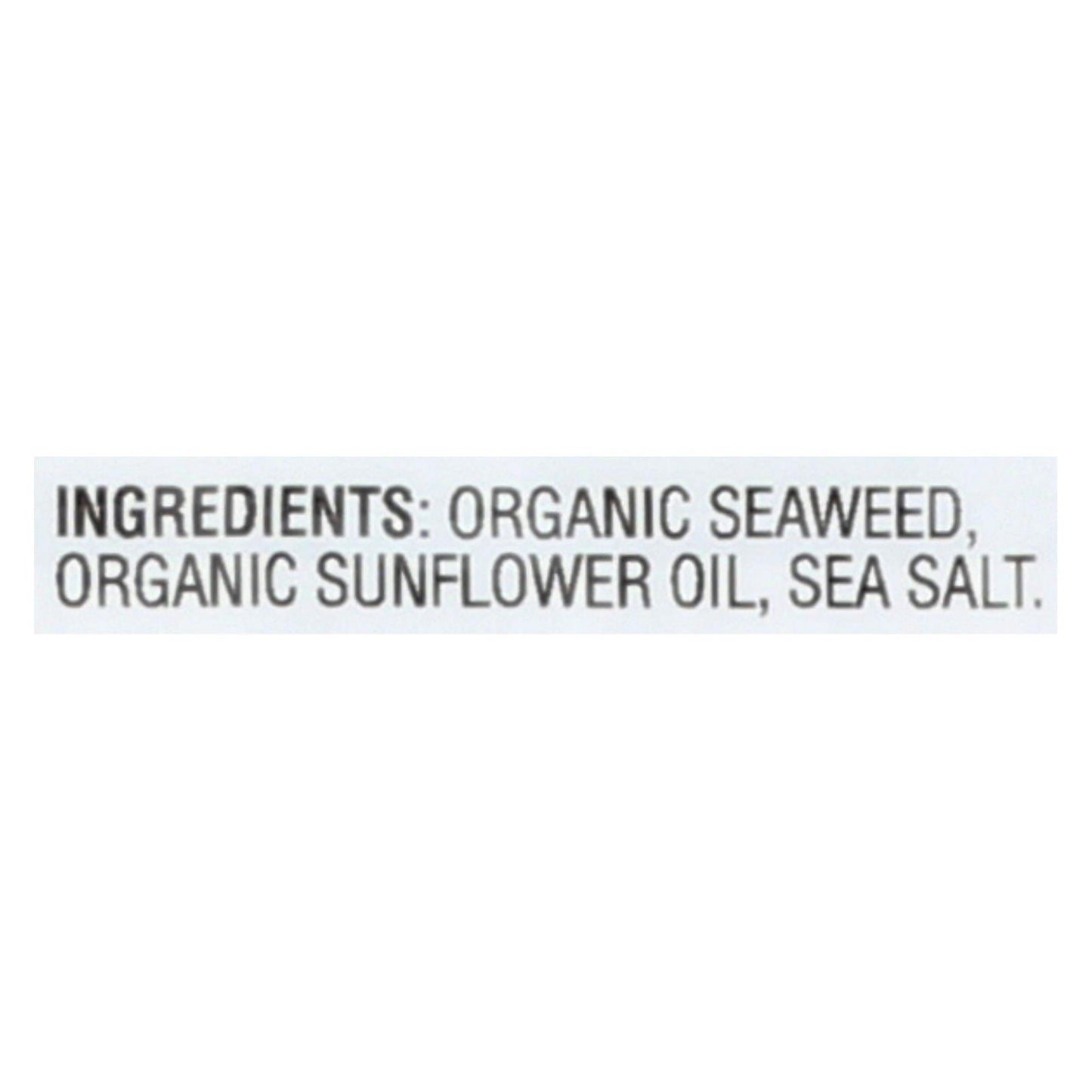 Gimme Seaweed Snacks Organic Roasted Seaweed Snack - Sea Salt - Case Of 8 - 6/.17 Oz