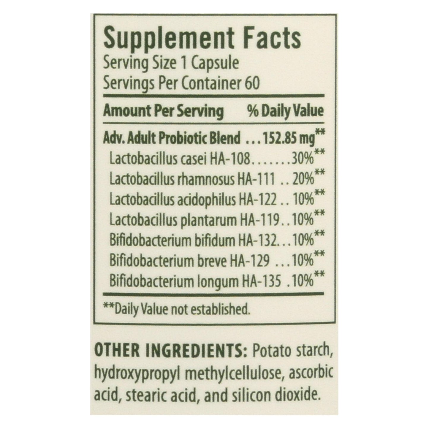 Flora Advanced Adult's Probiotic Dietary Supplement - 1 Each - 60 Cap