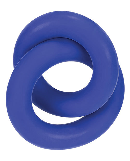 Hunkyjunk Duo Linked Cock & Ball Rings Cobalt