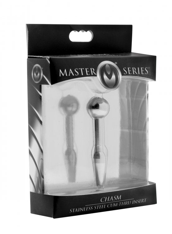 Master Series Chasm Stainless Steel Urethral Cum-thru Insert
