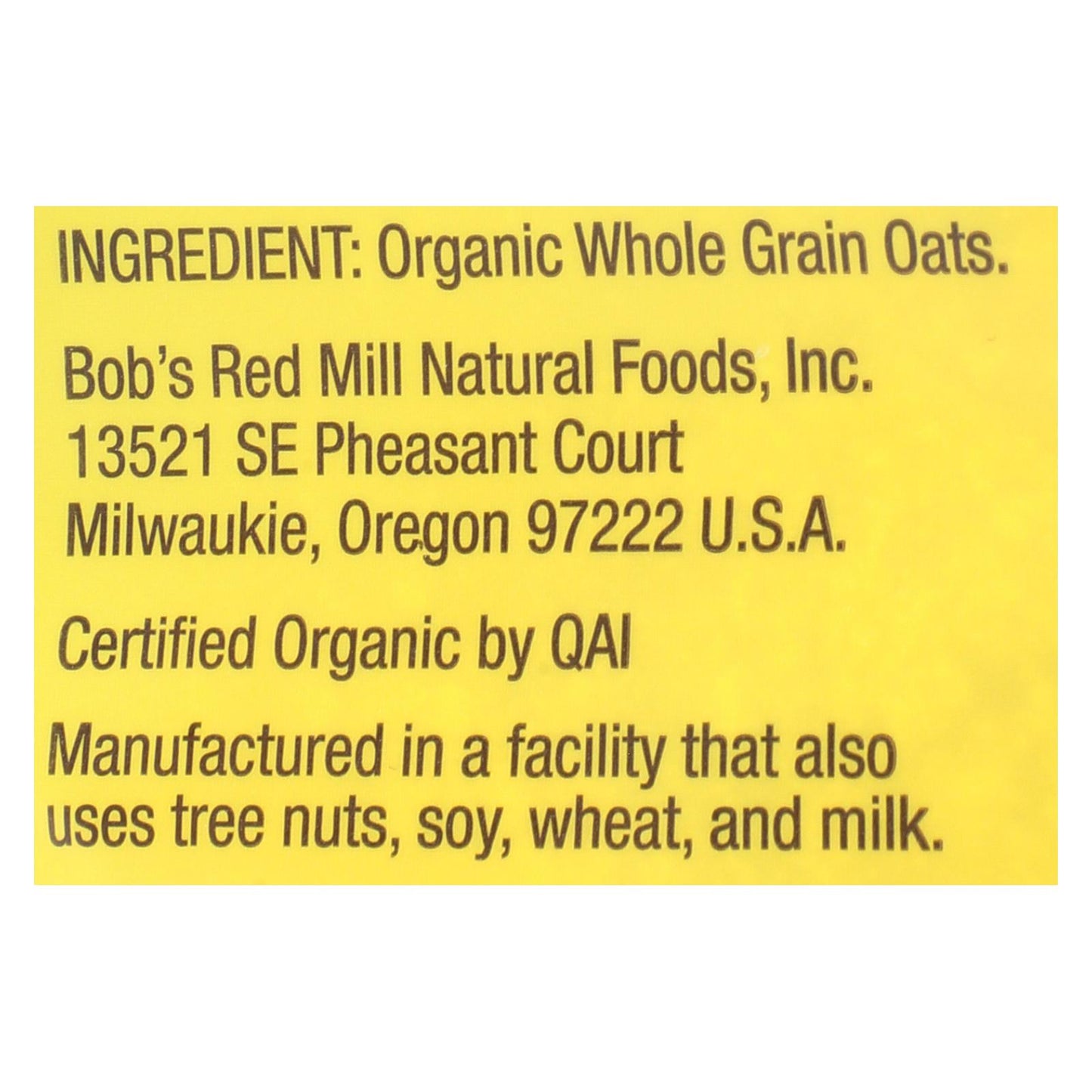 Bob's Red Mill - Oatmeal - Organic Scottish - Case Of 4 - 20 Oz.