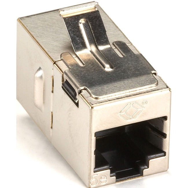 Black Box CAT5e Shielded Straight-Pin Keystone Coupler - Silver