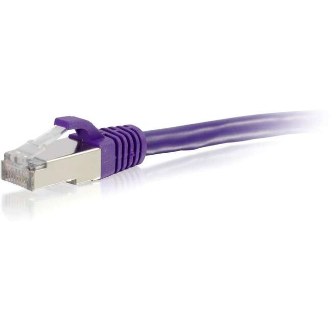 C2G-7ft Cat6 Snagless Shielded (STP) Network Patch Cable - Purple
