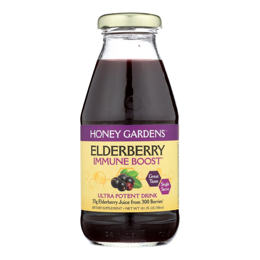 Honey Gardens - Elderbry Immune Boost Dark - Case Of 4-10.1 Oz