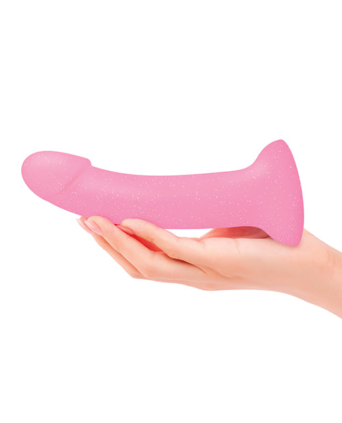 Love To Love Curved Suction Cup Dildolls Glitzy - Glitter Pink