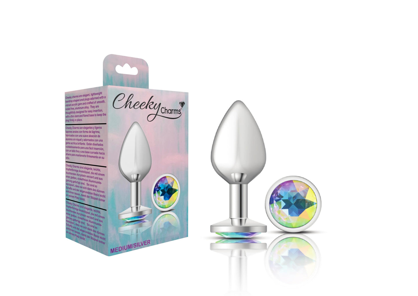 Cheeky Charms - Silver Metal Butt Plug