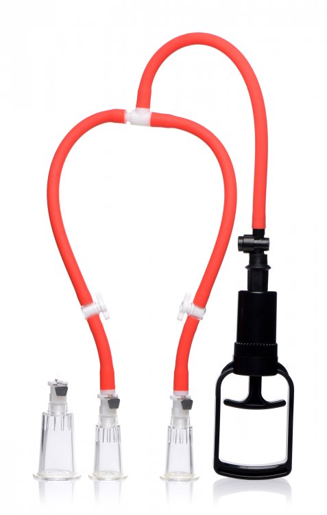 Master Series 3-way Suck Her Nipple & Clit Pump System (out Mid Aug)