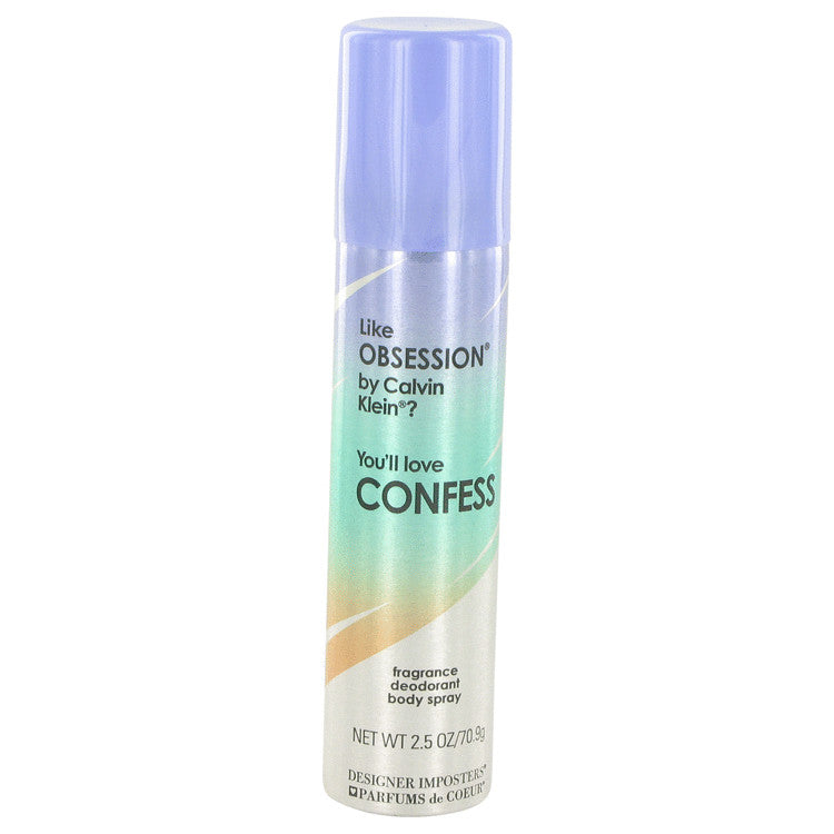 Designer Imposters Confess by Parfums De Coeur Deodorant Body Spray 2.5 oz for Women