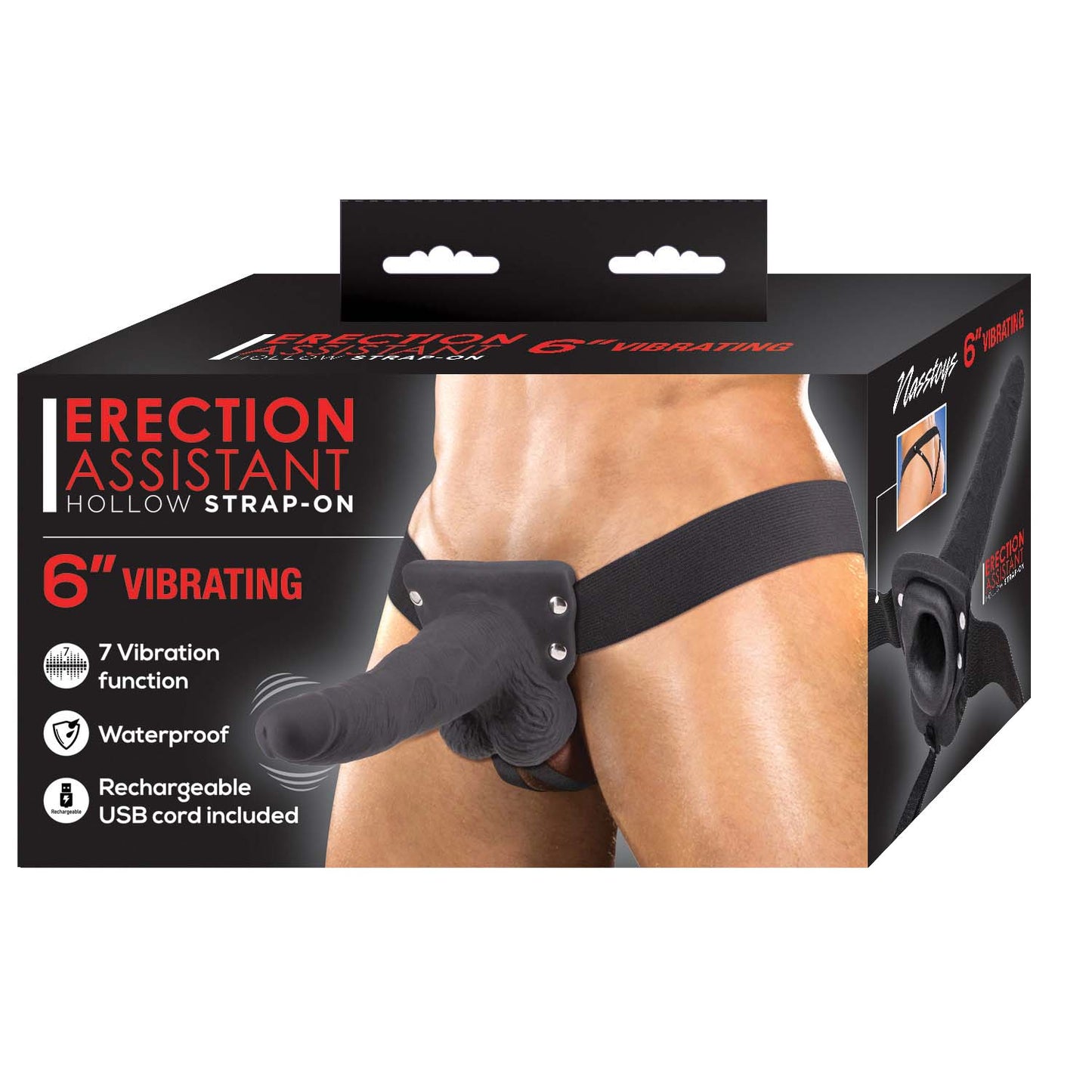Erection Assistant Hollow Strap-on 6 Vibrating