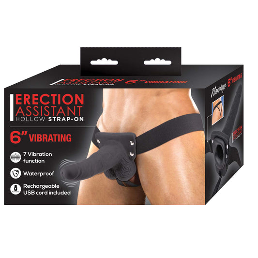 Erection Assistant Hollow Strap-on 6 Vibrating