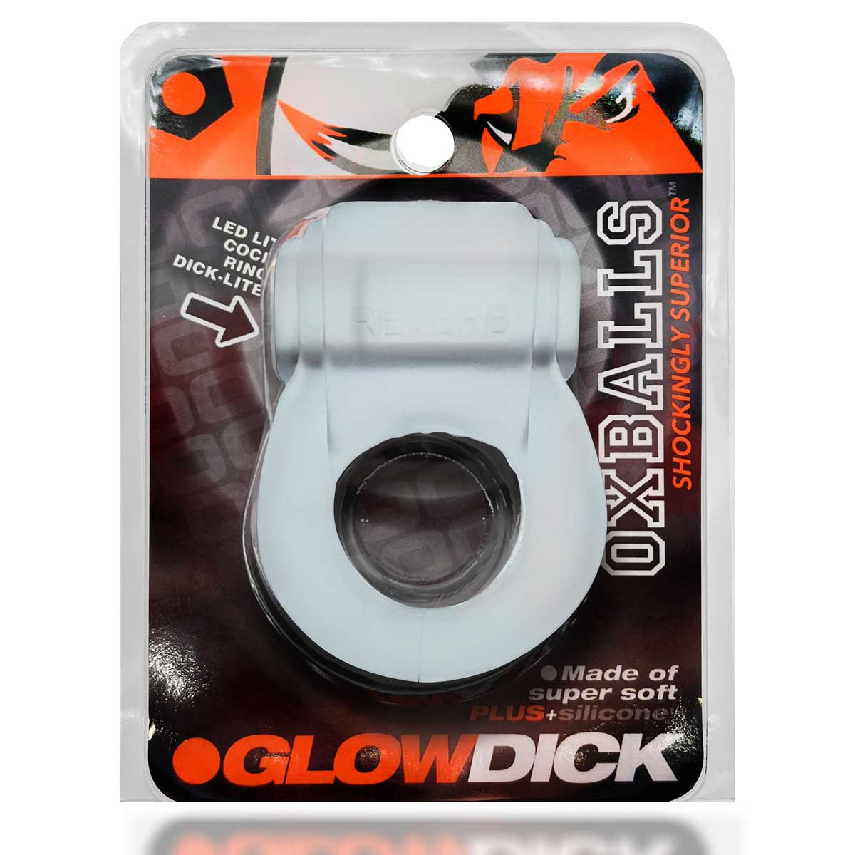 Glowdick Cockring With Led - Ice