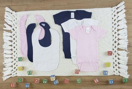 Large  Color:white/navy/pink