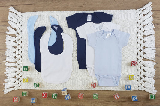 Large  Color:white/navy/blue