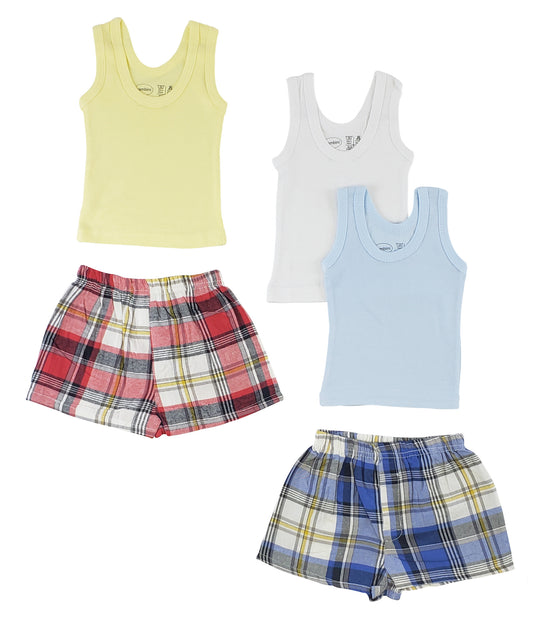 Boys Tank Tops And Boxer Shorts