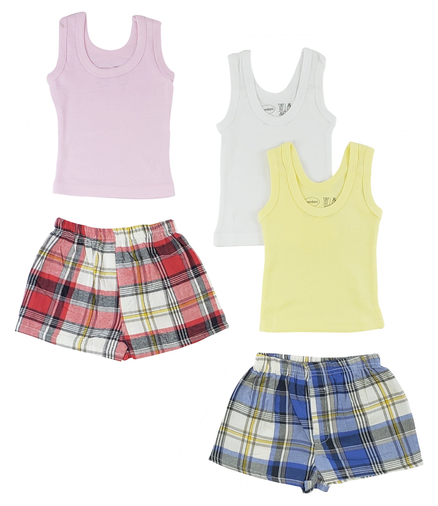 Girls Tank Tops And Boxer Shorts