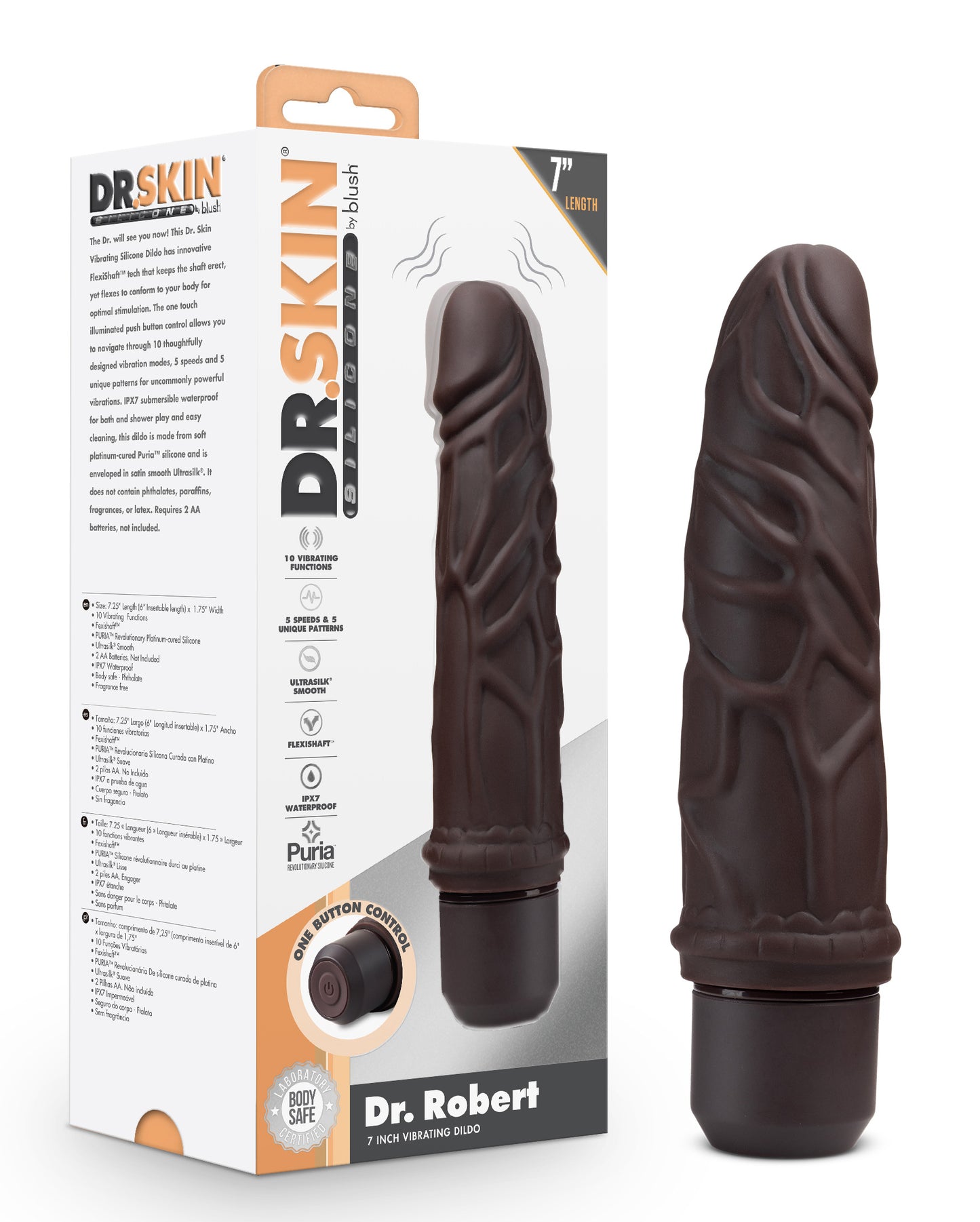 Dr. Skin Silicone Dr. - Inch Vibrating Dildo