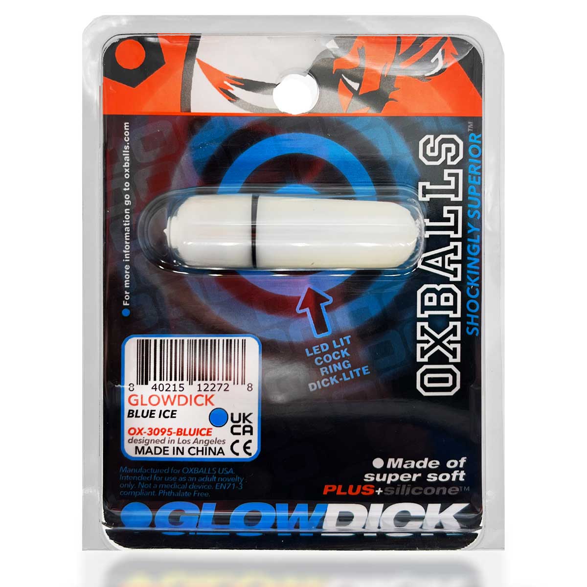 Glowdick Cockring With Led - Ice