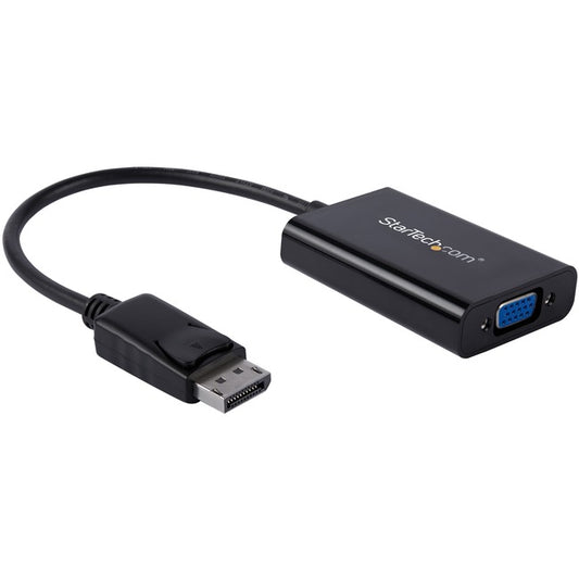 AddOn 8in DisplayPort Male to DVI, HDMI, and VGA Female Black Adapter with Audio