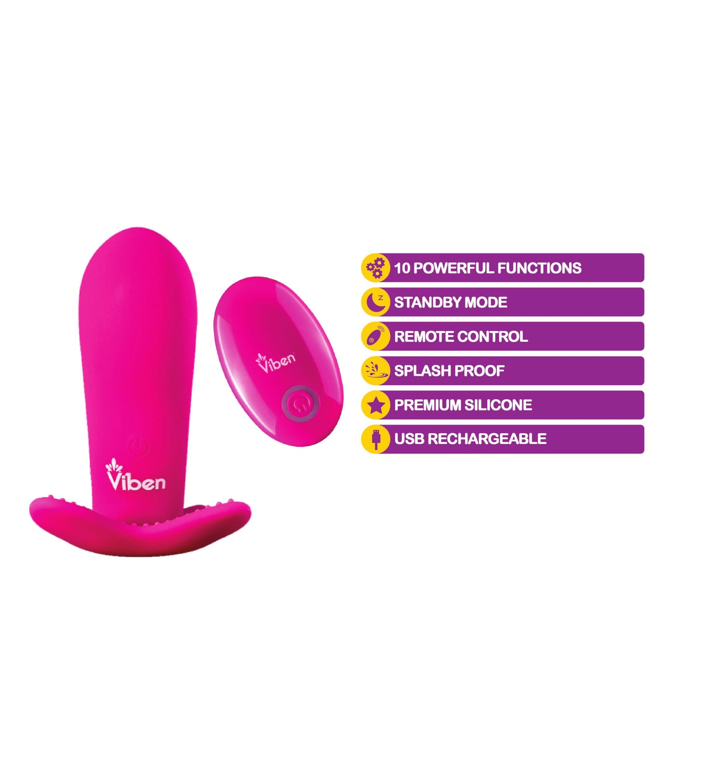 Intrigue - Remote Control 10-Function Panty Vibe - Hot Pink