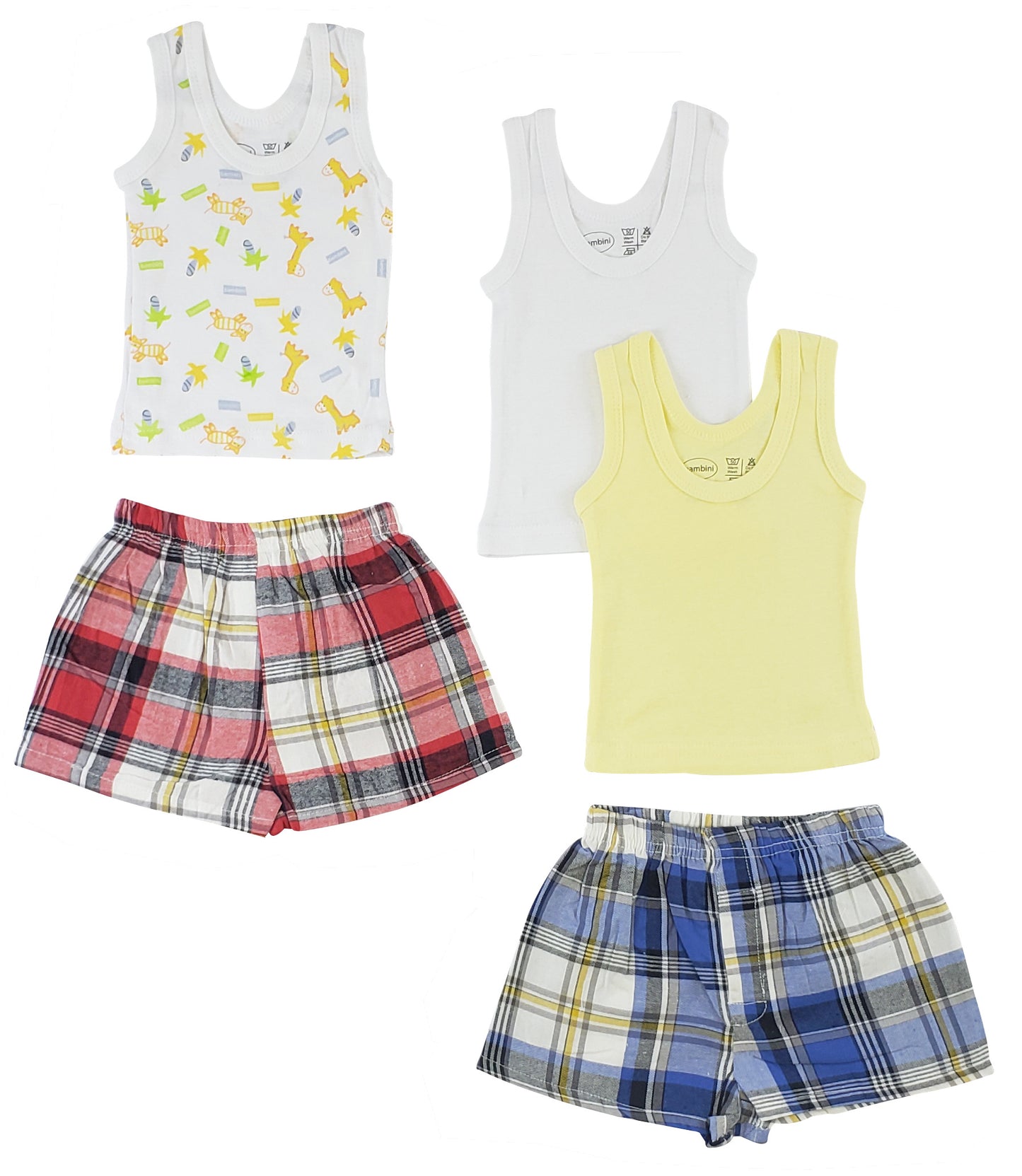 Boys Tank Tops And Boxer Shorts