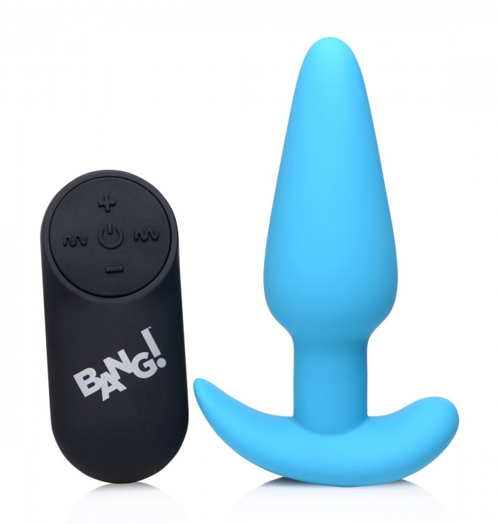 Bang! 21x Vibrating Silicone Butt Plug W/ Remote