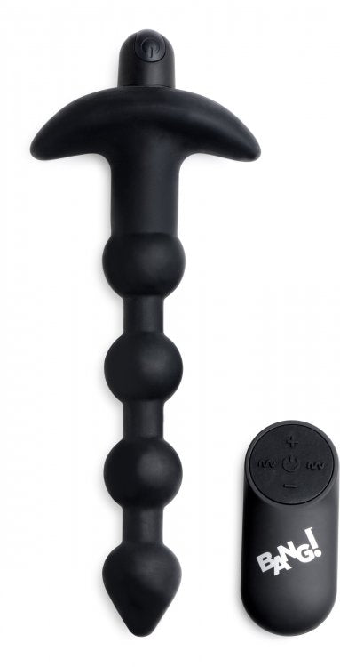 Bang - Vibrating Silicone Anal Beads and Remote Control