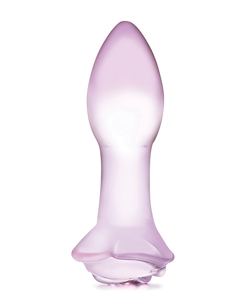 Glas 5 Rosebud Glass Butt Plug "