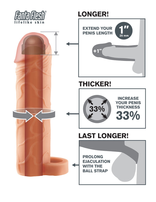 Fantasy X-tensions Perfect Extension 1in W/ball Strap F