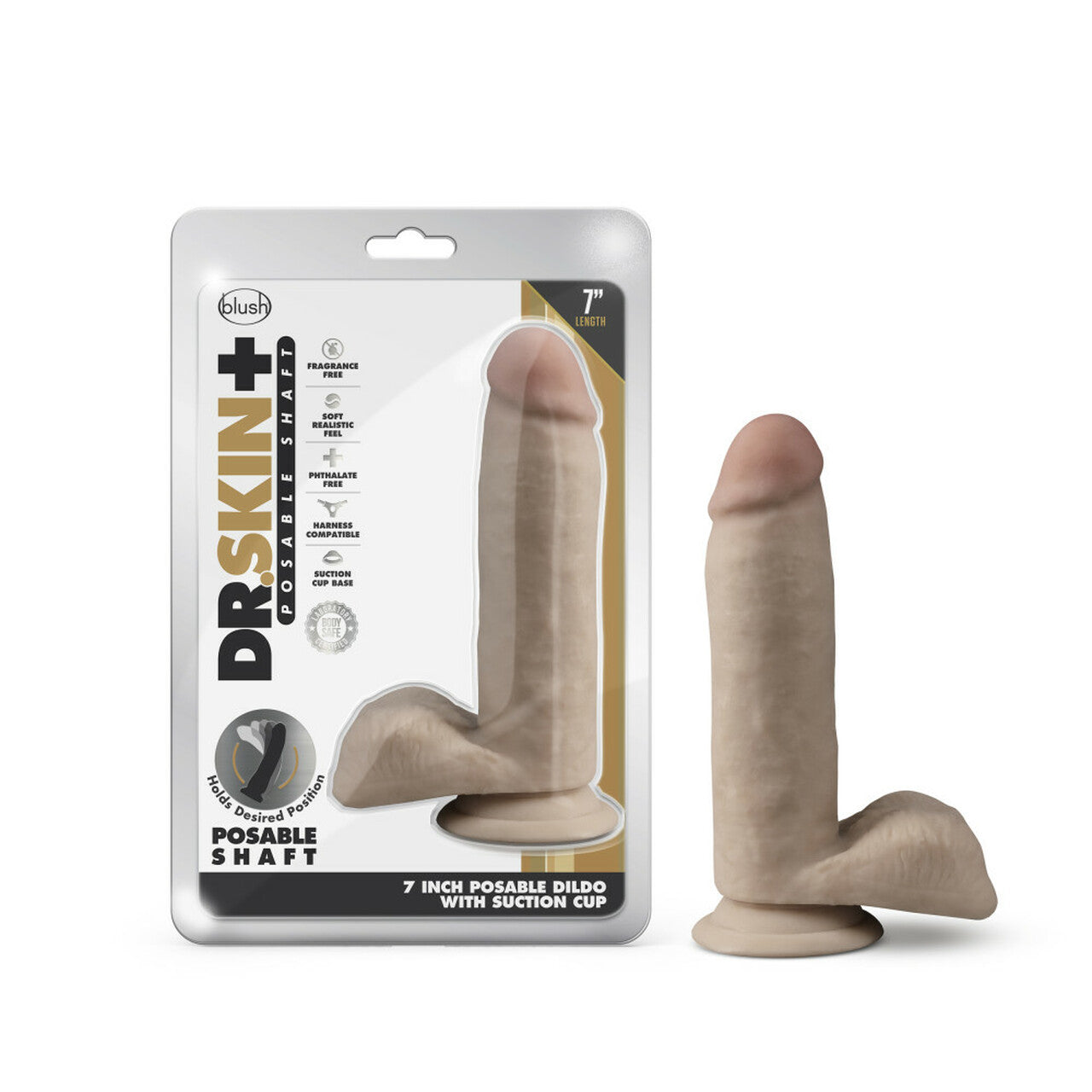 Dr. Skin Plus 7in Poseable Girthy Dildo