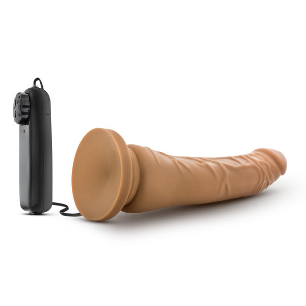 Dr. Skin 8.5 Vibrating Realistic Cock W/suction Cup Mocha"