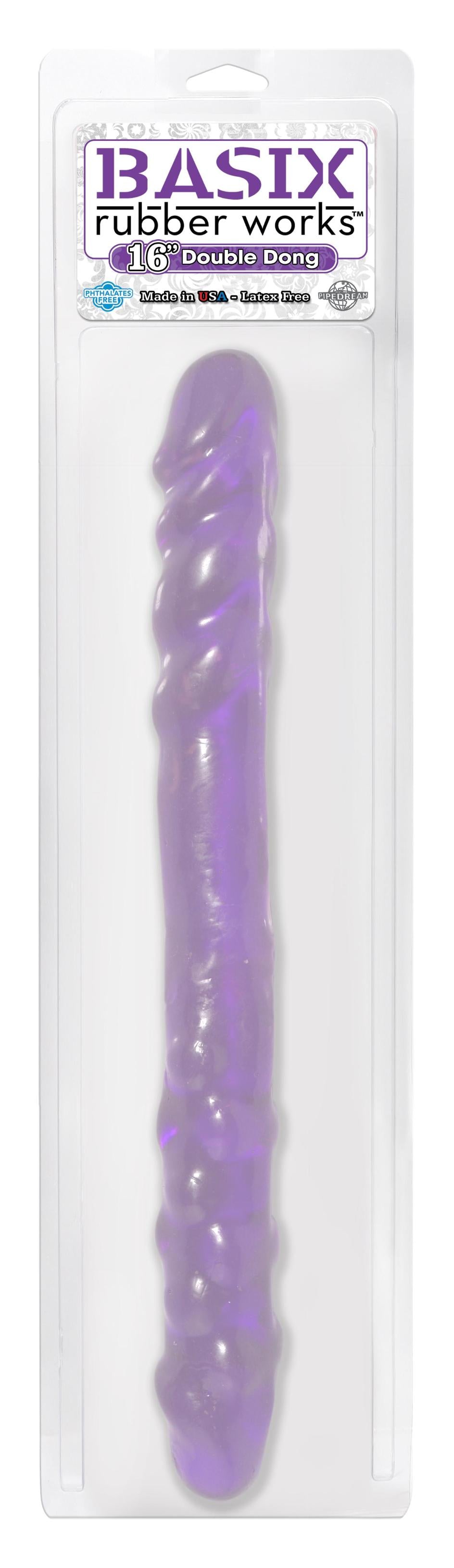Basix Rubber Works 16in Double Dong Purple