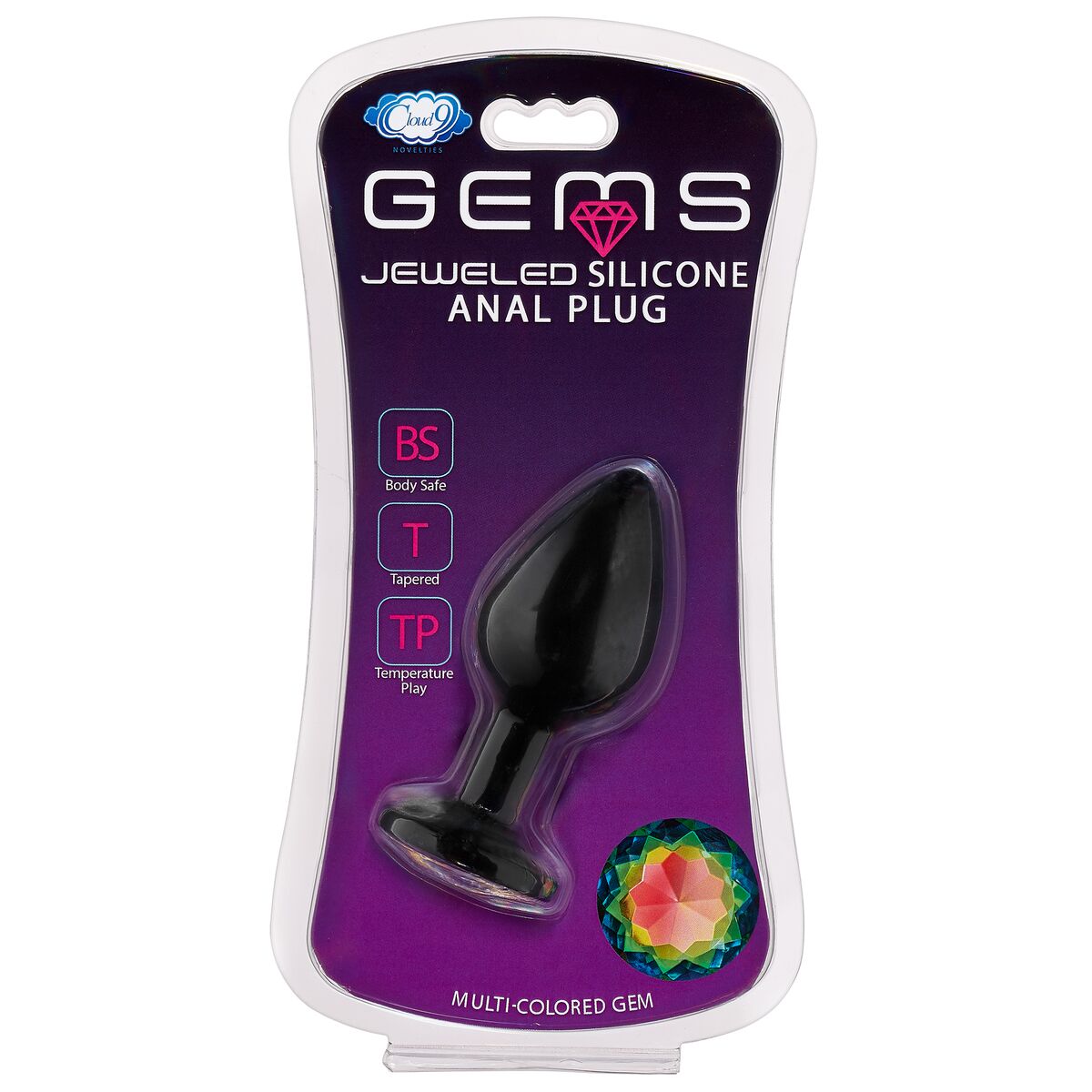 Cloud 9 Gems Black Silicone Anal Plug