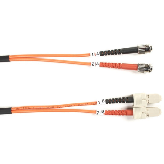 Black Box 62.5-Micron Multimode Value Line Patch Cable, ST-SC 3-m (9.8-ft.)
