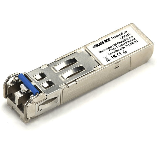 Black Box SFP, 1250-Mbps Fiber with Extended Diagnostics, 850-nm Multimode, LC, 550 m