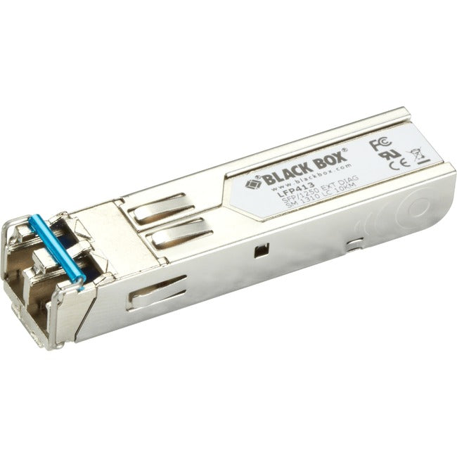 Black Box SFP, 1250-Mbps Fiber with Extended Diagnostics, 1310-nm Single-Mode, LC, 10 km