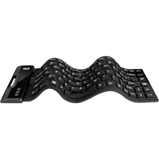 Adesso AKB-212UB - Antimicrobial Waterproof Flex Keyboard (Mini Size)