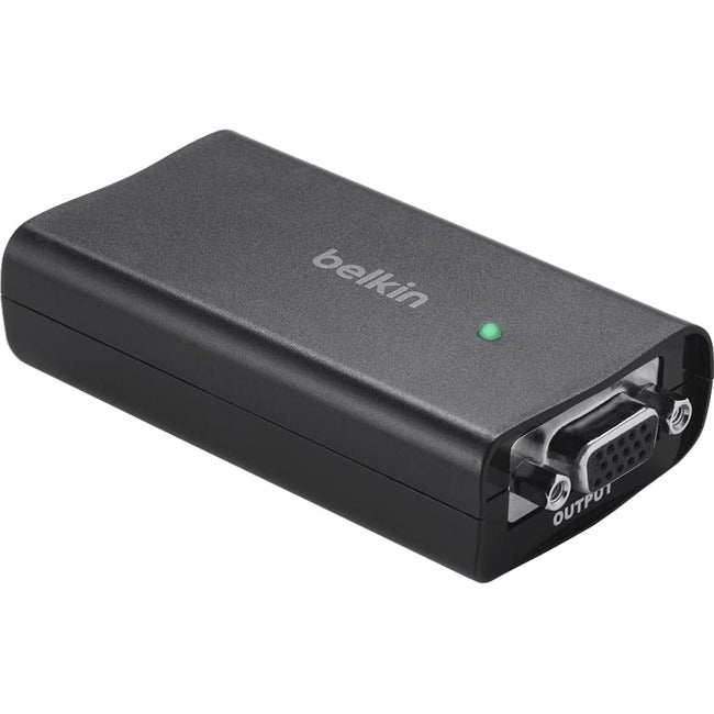 Belkin HDMI to VGA + 3.5mm Audio Adapter Video Converter - Black - 1 x HDMI (Type A) Digital Audio/Video - 1 x HD-15 Female VGA, 1 x Mini-phone Stereo Audio - 1920 x 1080 Supported - Black
