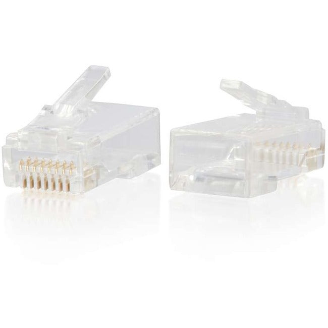 C2G RJ45 Cat6 Modular Plug for Round Solid/Stranded Cable - 100pk