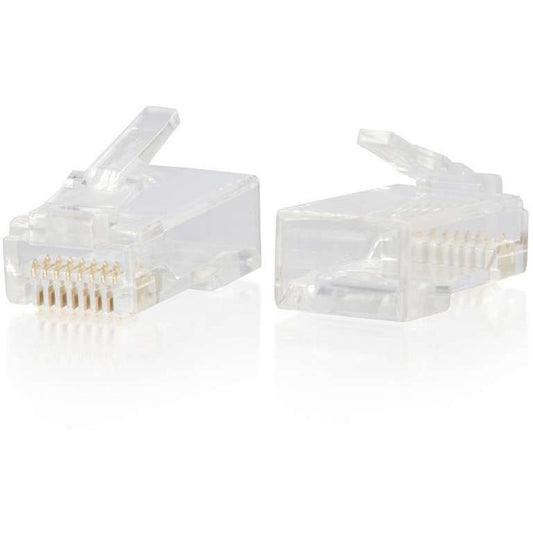 C2G RJ45 Cat6 Modular Plug for Round Solid/Stranded Cable - 100pk