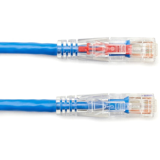 Black Box GigaBase 3 CAT5e 350-MHz Lockable Patch Cable (UTP), Blue, 6-ft. (1.8-m)