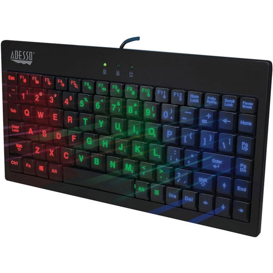 Adesso SlimTouch 110 - 3-Color Illuminated Mini Keyboard