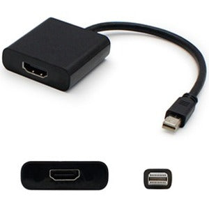 AddOn 8in Mini-DisplayPort Male to HDMI Female Black Active Adapter Cable