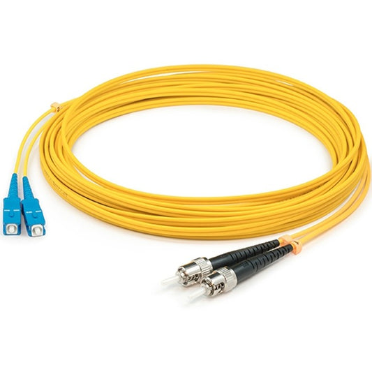 AddOn 10m SC (Male) to ST (Male) Yellow OS1 Duplex Fiber OFNR (Riser-Rated) Patch Cable
