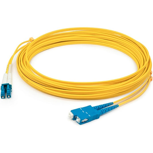 AddOn 10m LC (Male) to USC (Male) Yellow OS1 Duplex Fiber OFNR (Riser-Rated) Patch Cable