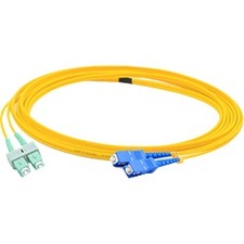 AddOn 3m ASC (Male) to SC (Male) Yellow OS1 Duplex Fiber OFNR (Riser-Rated) Patch Cable
