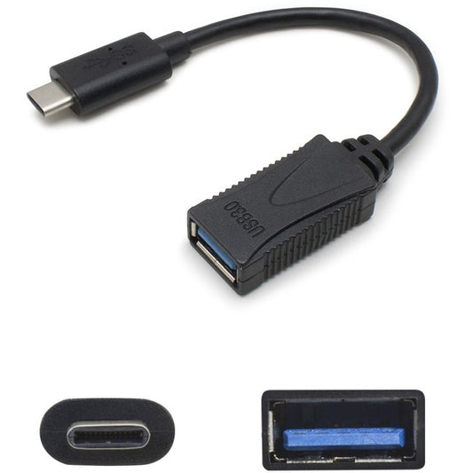 AddOn 5-Pack of 7in USB 3.1 (C) Male to USB 3.0 (A) Female Black Adapter Cables