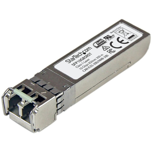 StarTech.com 10GBASE-SR MSA Compliant SFP+ Module - LC Connector - Fiber SFP+ Transceiver - Lifetime Warranty - 10 Gbps - Max. Transfer Distance 300 m (984 ft)